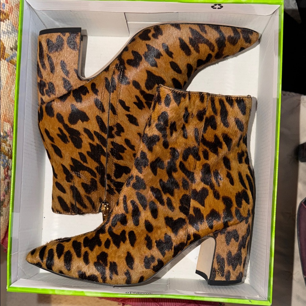 Sam Edelman Hilty Leopard Print Ankle Boots